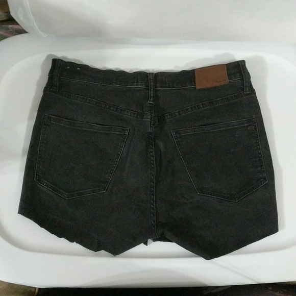 Madewell Black High Riser Cut Off Shortie Shorts - size 30 - Picture 5 of 7